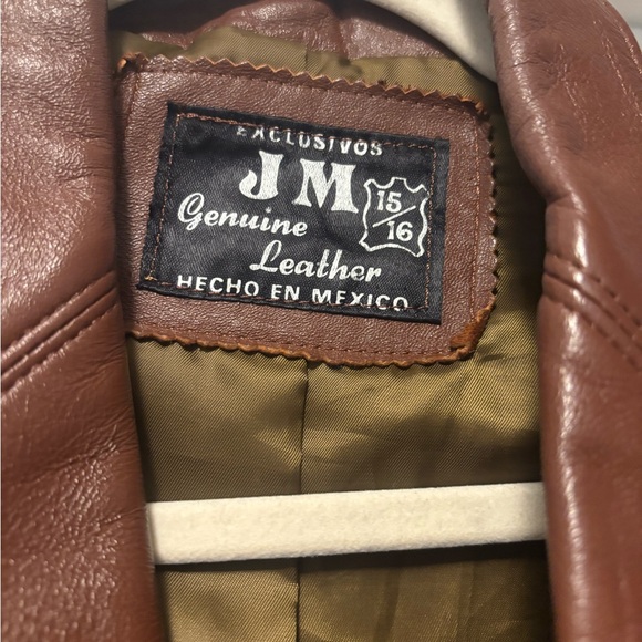 Vintage JM Brown Leather Blazer - Picture 2 of 6